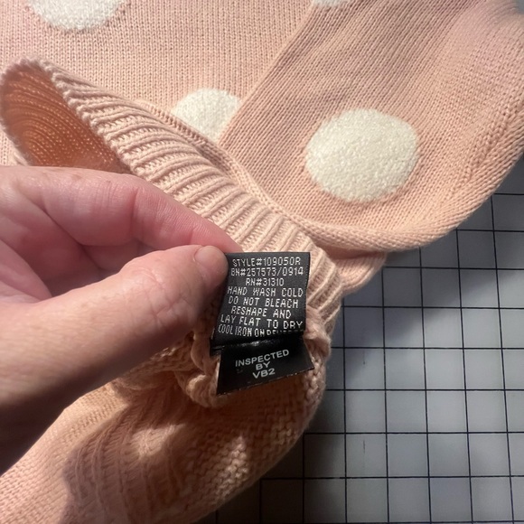 Polka dot sweater pink I.N. San Francisco XL Super soft pink and white soft - Picture 4 of 8
